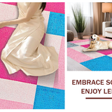 Ultra Soft Area Rug, Non Slip, Stain Resistant, Washable Area Rugs for Living Room, Bedroom, Joyful Colorful Educational Elements(Pink)