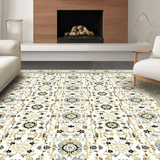 Ultra Soft Area Rug, Non Slip, Stain Resistant, Washable Area Rugs for Living Room, Bedroom, Stylish Low Pile Retro Charm(White)