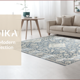 Ultra Soft Area Rug, Non Slip, Stain Resistant, Washable Area Rugs for Living Room, Bedroom, Elegant Natural Gray Damask Motif(Gray)