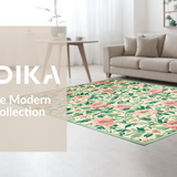 Ultra Soft Area Rug, Non Slip, Stain Resistant, Washable Area Rugs for Living Room, Bedroom, Charming Earthy Tones Arrangement(Ivory)