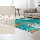 Contemporary Geometric Teal Tones(Blue)