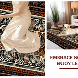 Ultra Soft Area Rug, Non Slip, Stain Resistant, Washable Area Rugs for Living Room, Bedroom, Vibrant Earth Tones with Tribal Motifs(Brown)