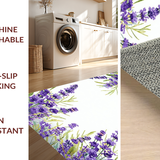 Ultra Soft Area Rug, Non Slip, Stain Resistant, Washable Area Rugs for Living Room, Bedroom, Soft Dreamy Floral Elegance(Purple)