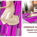 Ultra Soft Area Rug, Non Slip, Stain Resistant, Washable Area Rugs for Living Room, Bedroom, Playful Youthful Patterned Accent(Pink)
