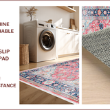 Ultra Soft Area Rug, Non Slip, Stain Resistant, Washable Area Rugs for Living Room, Bedroom, Colorful Oriental Nursery Stain-Resistant Area Rug(Blue)