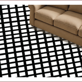 Ultra Soft Area Rug, Non Slip, Stain Resistant, Washable Area Rugs for Living Room, Bedroom, Elegant Monochrome Checkerboard Aesthetic(Black)