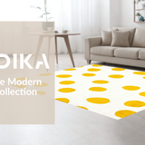 Ultra Soft Area Rug, Non Slip, Stain Resistant, Washable Area Rugs for Living Room, Bedroom, Cute Cheerful Modern Illustration(Yellow)