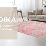 Ultra Soft Area Rug, Non Slip, Stain Resistant, Washable Area Rugs for Living Room, Bedroom, Soft Pastel Abstract Aesthetic(Pink)