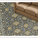 Ultra Soft Area Rug, Non Slip, Stain Resistant, Washable Area Rugs for Living Room, Bedroom, Elegant Floral Patterned Motif(Gray)
