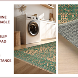 Ultra Soft Area Rug, Non Slip, Stain Resistant, Washable Area Rugs for Living Room, Bedroom, Rustic Modern Trellis Aesthetic(Beige)