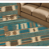 Ultra Soft Area Rug, Non Slip, Stain Resistant, Washable Area Rugs for Living Room, Bedroom, Charming Western Textured Pattern(Brown)
