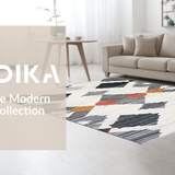 Ultra Soft Area Rug, Non Slip, Stain Resistant, Washable Area Rugs for Living Room, Bedroom, Vibrant Boho Striped Pattern(Gray)