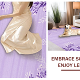Ultra Soft Area Rug, Non Slip, Stain Resistant, Washable Area Rugs for Living Room, Bedroom, Purple Playful Patterned Texture(Purple)