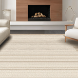 Ultra Soft Area Rug, Non Slip, Stain Resistant, Washable Area Rugs for Living Room, Bedroom, Timeless Subtle Woven Design(Beige)