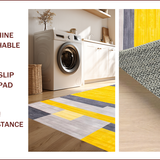 Ultra Soft Area Rug, Non Slip, Stain Resistant, Washable Area Rugs for Living Room, Bedroom, Elegant Dual Tone Textured Design(Yellow)