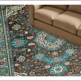 Ultra Soft Area Rug, Non Slip, Stain Resistant, Washable Area Rugs for Living Room, Bedroom, Eclectic Earthy Floral Motif(Brown)