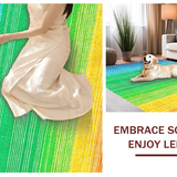 Ultra Soft Area Rug, Non Slip, Stain Resistant, Washable Area Rugs for Living Room, Bedroom, Charming Organic Leafy Aesthetics(Yellow)