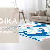 Ultra Soft Area Rug, Non Slip, Stain Resistant, Washable Area Rugs for Living Room, Bedroom, Adorable Sea Animal Decor Theme(Blue)
