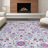 Ultra Soft Area Rug, Non Slip, Stain Resistant, Washable Area Rugs for Living Room, Bedroom, Whimsical Grey and Blue Palette(Gray)
