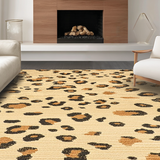 Ultra Soft Area Rug, Non Slip, Stain Resistant, Washable Area Rugs for Living Room, Bedroom, Safari Chic Animal Print Aesthetic(Beige)