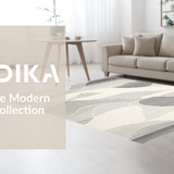 Contemporary Cream Geometric Waves(Black)