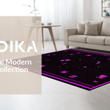 Ultra Soft Area Rug, Non Slip, Stain Resistant, Washable Area Rugs for Living Room, Bedroom, Vibrant Pixelated Geometric Aesthetic(Purple)