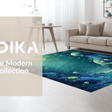 Ultra Soft Area Rug, Non Slip, Stain Resistant, Washable Area Rugs for Living Room, Bedroom, Marine Life Accent Rug - Sea Creature Art Decorative Carpet(Blue)