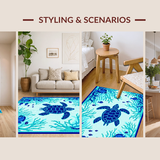 Coastal Marine Life Motif(Blue)