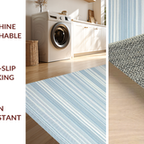 Ultra Soft Area Rug, Non Slip, Stain Resistant, Washable Area Rugs for Living Room, Bedroom, Serene Coastal Stripe Harmony(Ivory)