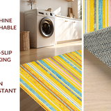 Ultra Soft Area Rug, Non Slip, Stain Resistant, Washable Area Rugs for Living Room, Bedroom, Whimsical Colorful Layered Patterns(Yellow)