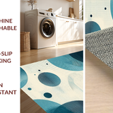 Ultra Soft Area Rug, Non Slip, Stain Resistant, Washable Area Rugs for Living Room, Bedroom, Elegant Gray and White Geometric Charm(White)