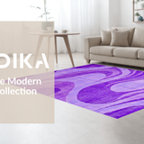Ultra Soft Area Rug, Non Slip, Stain Resistant, Washable Area Rugs for Living Room, Bedroom, Vibrant Tie-Dye Colorful Aesthetic(Purple)