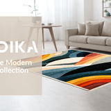 Ultra Soft Area Rug, Non Slip, Stain Resistant, Washable Area Rugs for Living Room, Bedroom, Bold Rainbow Spectrum Aesthetic(Orange)