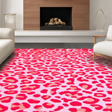 Ultra Soft Area Rug, Non Slip, Stain Resistant, Washable Area Rugs for Living Room, Bedroom, Charming Animal Print Delight(Pink)