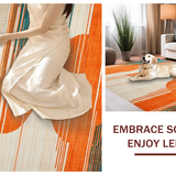 Ultra Soft Area Rug, Non Slip, Stain Resistant, Washable Area Rugs for Living Room, Bedroom, Dynamic Textured Color Fusion(Orange)