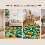 Earthy Tones Abstract Tiled Motif(Green)