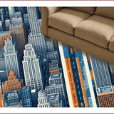 Ultra Soft Area Rug, Non Slip, Stain Resistant, Washable Area Rugs for Living Room, Bedroom, city road playmat rug(Blue)