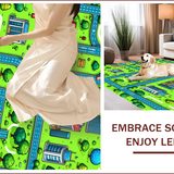 Ultra Soft Area Rug, Non Slip, Stain Resistant, Washable Area Rugs for Living Room, Bedroom, Interactive Colorful Children's Game Room Rug(Green)