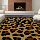 Ultra Soft Area Rug, Non Slip, Stain Resistant, Washable Area Rugs for Living Room, Bedroom, Bold Earthy Animal Print(Brown)