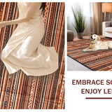 Ultra Soft Area Rug, Non Slip, Stain Resistant, Washable Area Rugs for Living Room, Bedroom, Chic Ogee Design in Earthy Shades(Brown)
