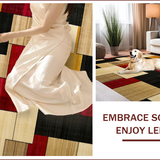 Ultra Soft Area Rug, Non Slip, Stain Resistant, Washable Area Rugs for Living Room, Bedroom, Vibrant Modern Patchwork Aesthetic(Beige)