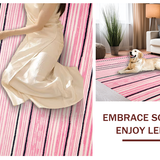 Ultra Soft Area Rug, Non Slip, Stain Resistant, Washable Area Rugs for Living Room, Bedroom, Dynamic Abstract Zebra Imprint(Pink)