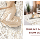 Ultra Soft Area Rug, Non Slip, Stain Resistant, Washable Area Rugs for Living Room, Bedroom, Serene Creamy Minimalist Aesthetic(Beige)