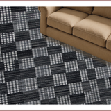 Ultra Soft Area Rug, Non Slip, Stain Resistant, Washable Area Rugs for Living Room, Bedroom, Handmade Wool Viscose(Black)