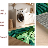 Ultra Soft Area Rug, Non Slip, Stain Resistant, Washable Area Rugs for Living Room, Bedroom, Monstera Plant Bathroom Rug Washable and Cute(Green)
