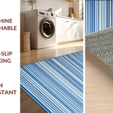 Ultra Soft Area Rug, Non Slip, Stain Resistant, Washable Area Rugs for Living Room, Bedroom, Artful Muted Color Harmony(Blue)