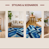 Ultra Soft Area Rug, Non Slip, Stain Resistant, Washable Area Rugs for Living Room, Bedroom, Space-Themed Round Kids Playroom Rug Washable(Blue)