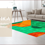 Ultra Soft Area Rug, Non Slip, Stain Resistant, Washable Area Rugs for Living Room, Bedroom, Modern Abstract Faux Wool(Green)