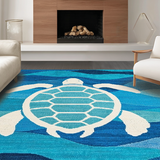 Coastal Artistic Sea Turtle Design(Blue)
