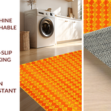 Ultra Soft Area Rug, Non Slip, Stain Resistant, Washable Area Rugs for Living Room, Bedroom, Contemporary Whimsical Character Design(Orange)
